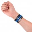 Police Blue Lives Matter Thin Blue Line Bracelets Blessing Set